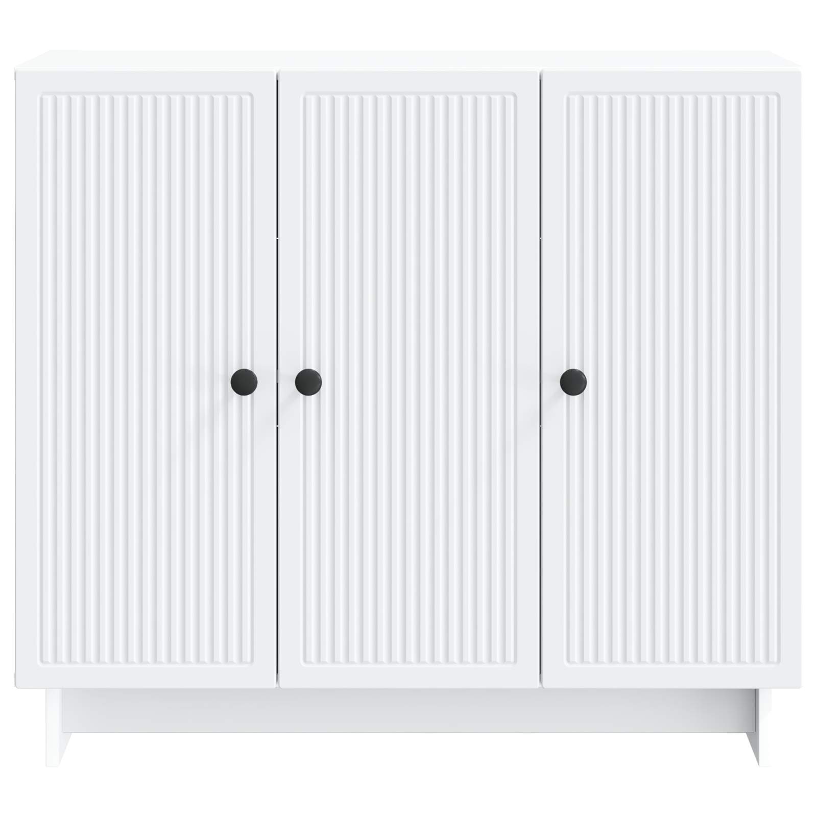 Dressoir Wit 89 x 34,5 x 80 cm Bewerkt hout