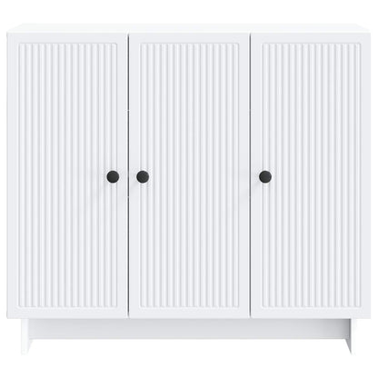 Dressoir Wit 89 x 34,5 x 80 cm Bewerkt hout