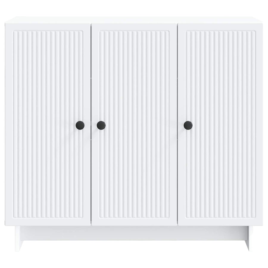 Dressoir Wit 89 x 34,5 x 80 cm Bewerkt hout
