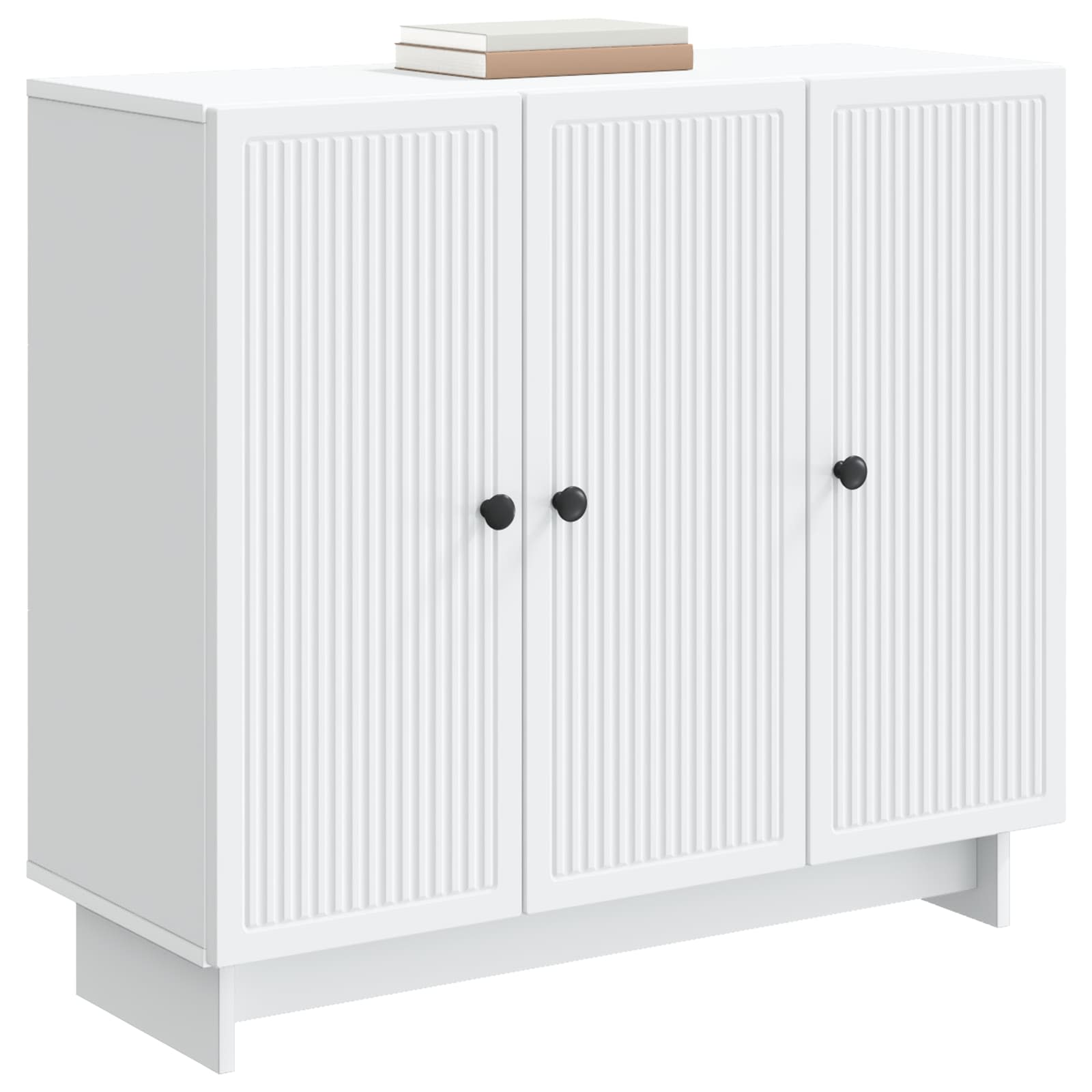 Dressoir Wit 89 x 34,5 x 80 cm Bewerkt hout