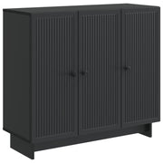 Dressoir 89x34,5x80 cm zwart bewerkt hout