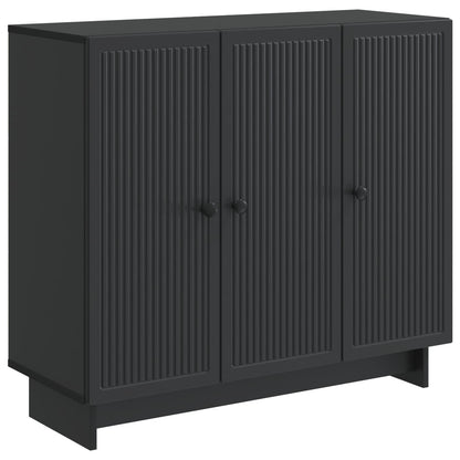 Dressoir Zwart 89 x 34,5 x 80 cm Bewerkt hout