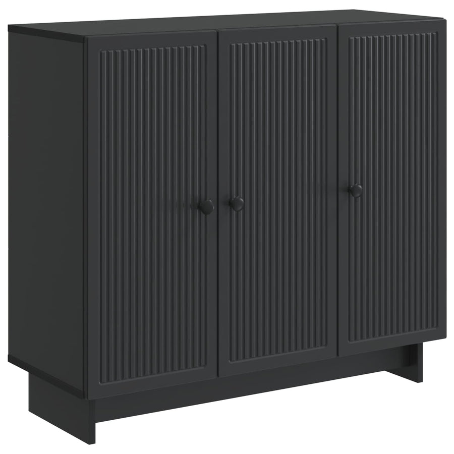 Dressoir Zwart 89 x 34,5 x 80 cm Bewerkt hout