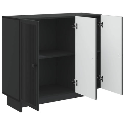 Dressoir Zwart 89 x 34,5 x 80 cm Bewerkt hout
