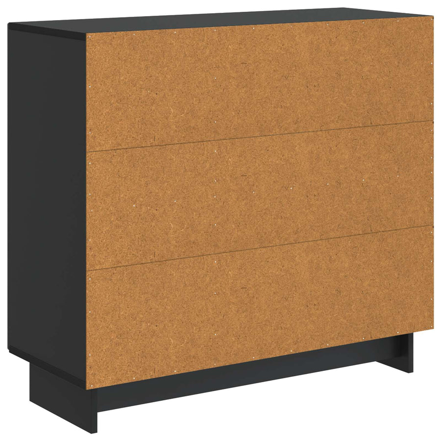 Dressoir Zwart 89 x 34,5 x 80 cm Bewerkt hout