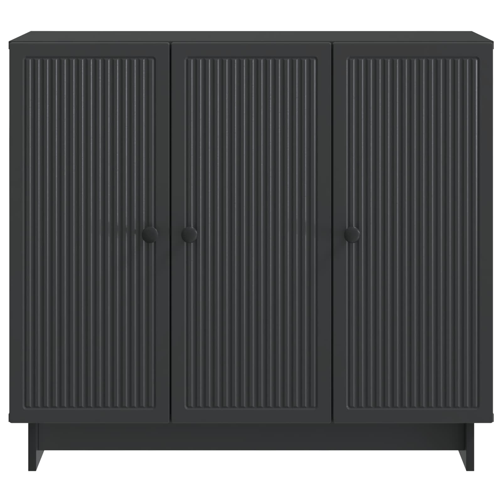 Dressoir Zwart 89 x 34,5 x 80 cm Bewerkt hout