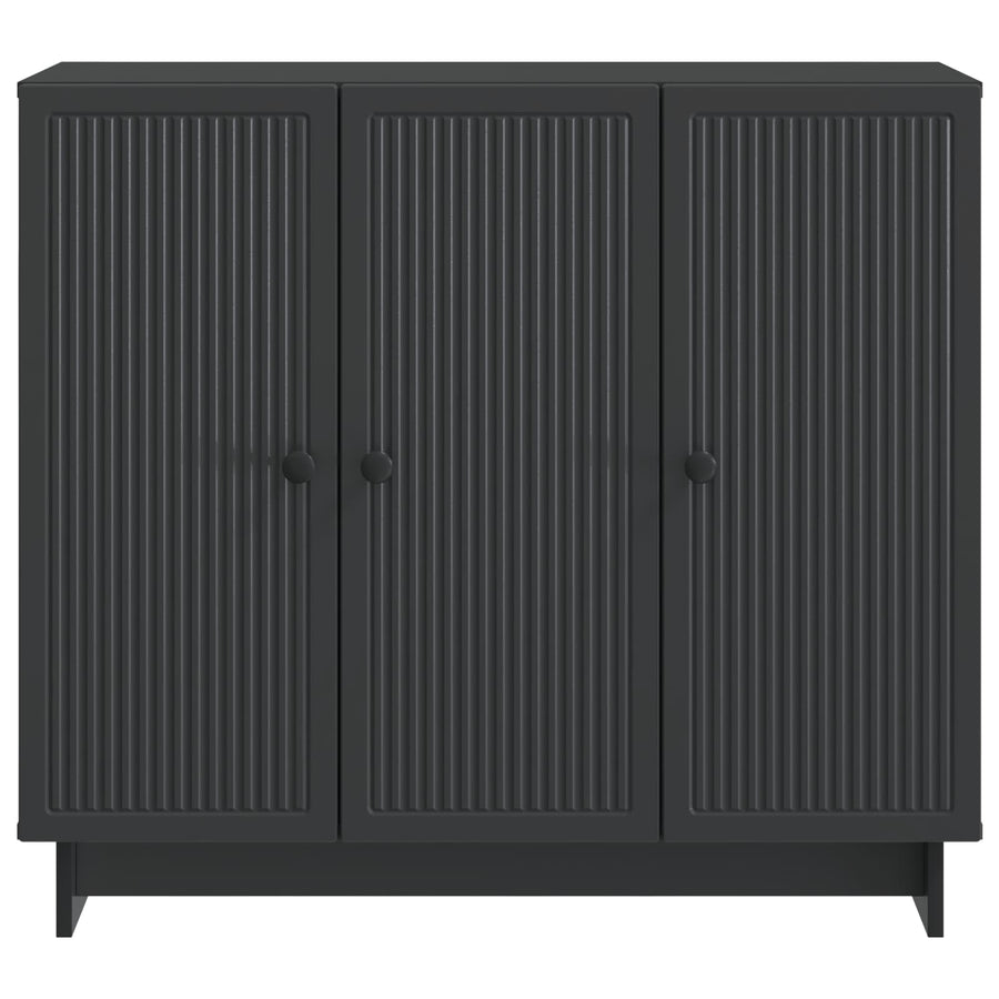 Dressoir Zwart 89 x 34,5 x 80 cm Bewerkt hout