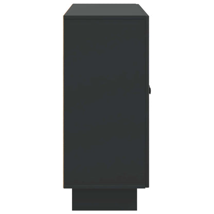 Dressoir Zwart 89 x 34,5 x 80 cm Bewerkt hout