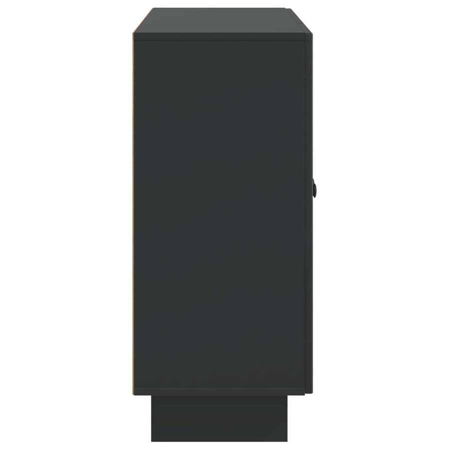 Dressoir Zwart 89 x 34,5 x 80 cm Bewerkt hout