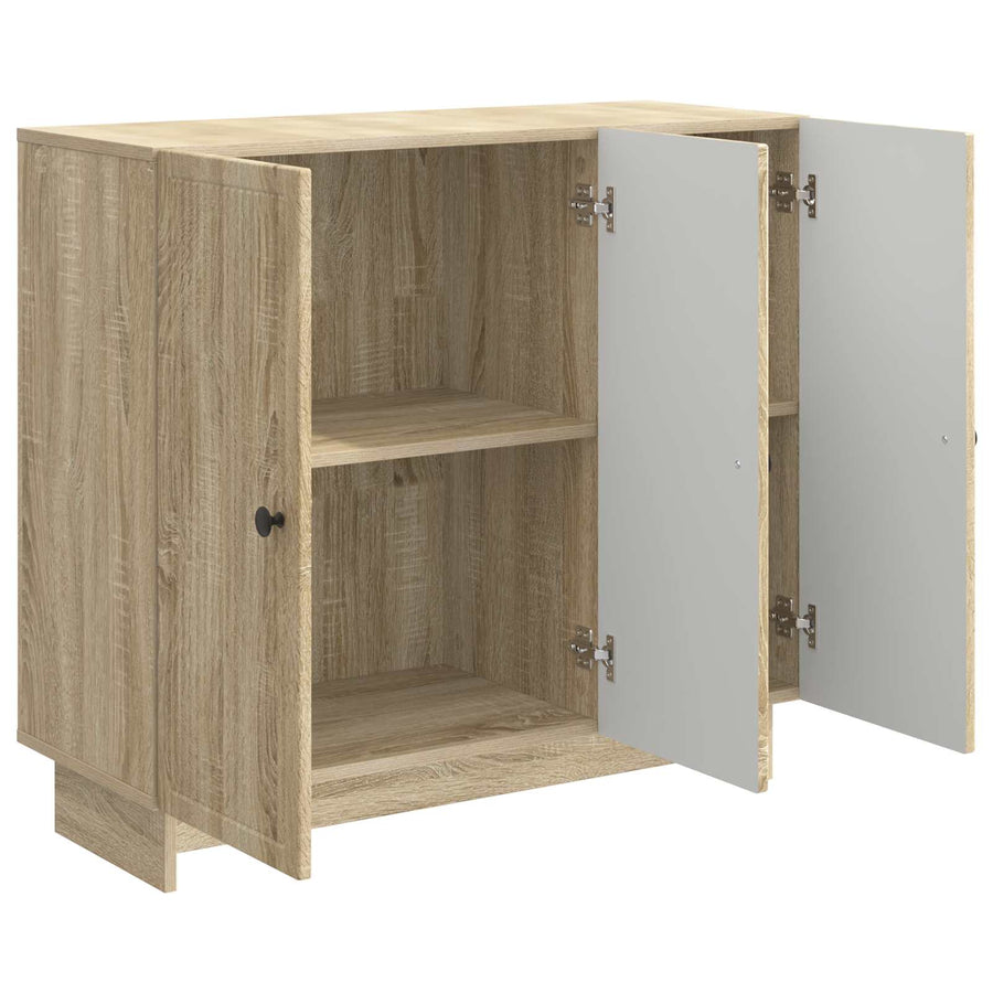 Dressoir Sonoma Eiken 89 x 34,5 x 80 cm Bewerkt hout