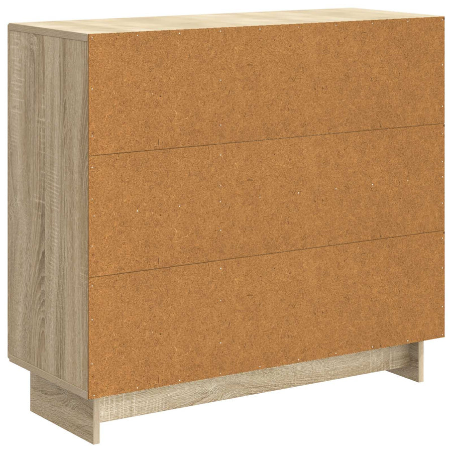 Dressoir Sonoma Eiken 89 x 34,5 x 80 cm Bewerkt hout