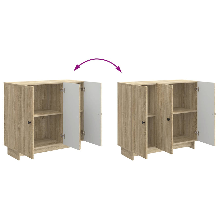 Dressoir Sonoma Eiken 89 x 34,5 x 80 cm Bewerkt hout