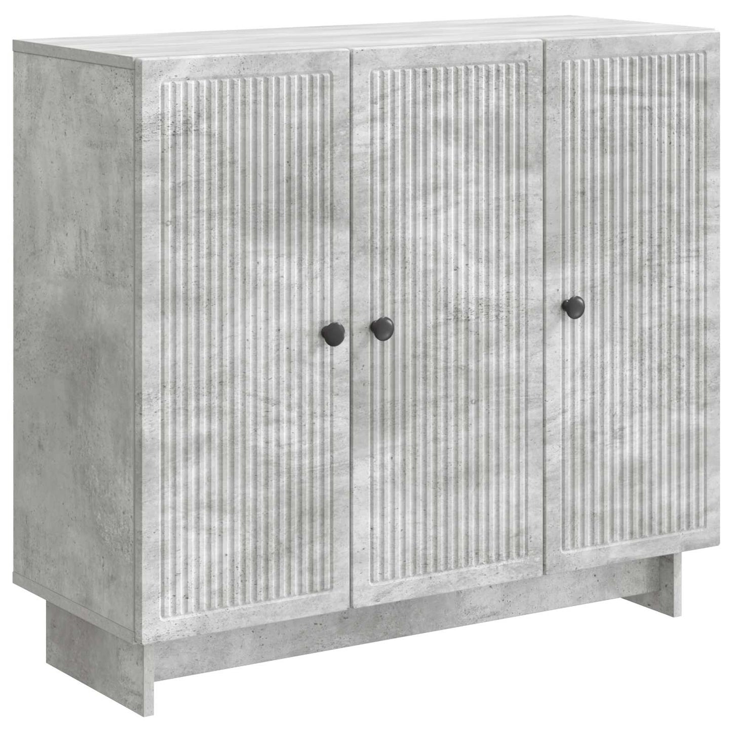 Dressoir Betongrijs 89 x 34,5 x 80 cm Bewerkt hout