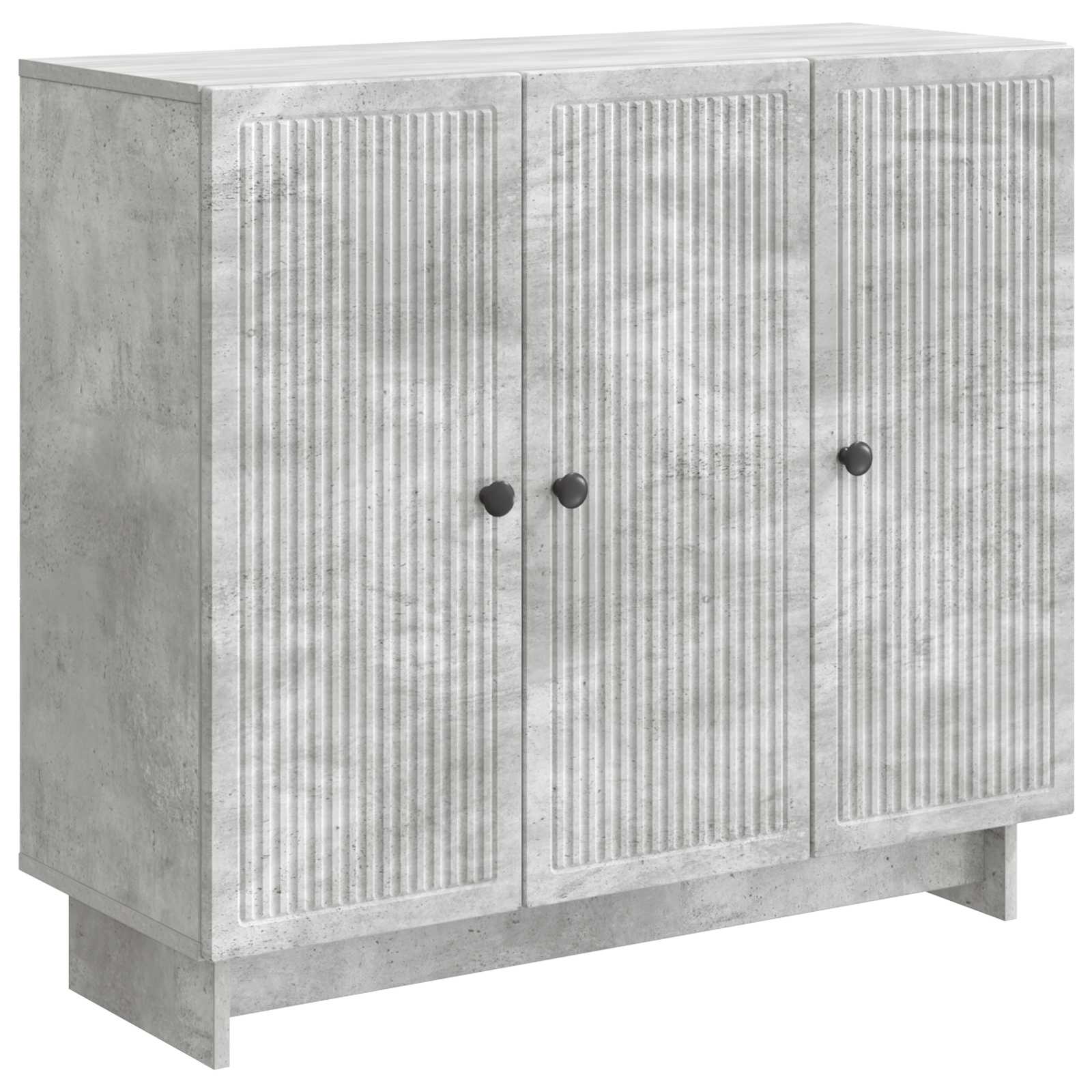 Dressoir Betongrijs 89 x 34,5 x 80 cm Bewerkt hout