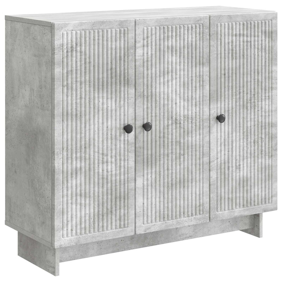 Dressoir Betongrijs 89 x 34,5 x 80 cm Bewerkt hout