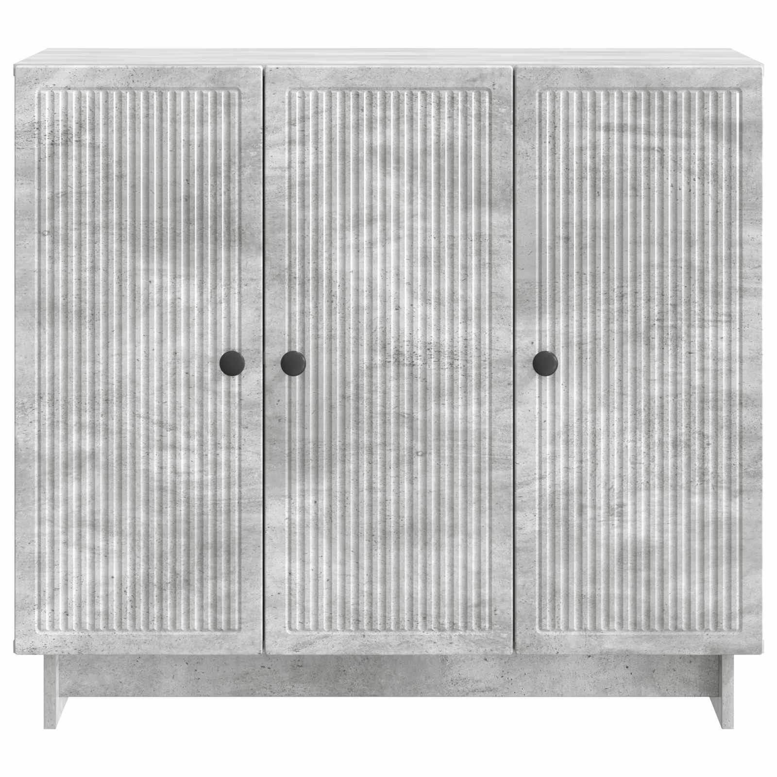 Dressoir Betongrijs 89 x 34,5 x 80 cm Bewerkt hout