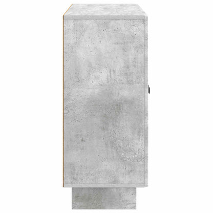 Dressoir Betongrijs 89 x 34,5 x 80 cm Bewerkt hout