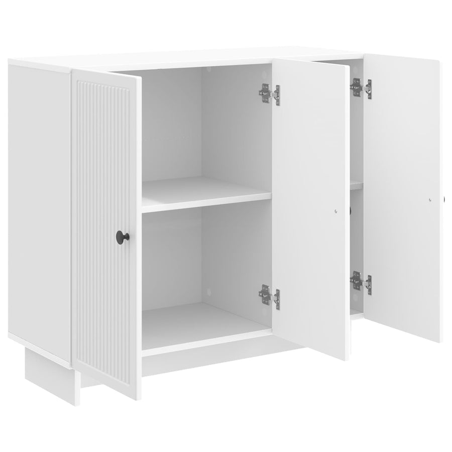 Dressoir Hoogglans Wit 89 x 34,5 x 80 cm Bewerkt hout