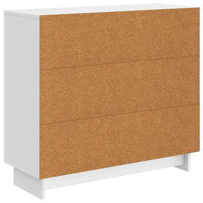 Dressoir Hoogglans Wit 89 x 34,5 x 80 cm Bewerkt hout