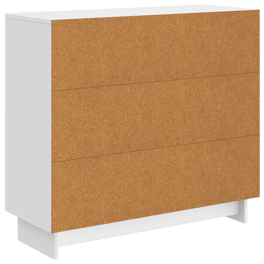 Dressoir Hoogglans Wit 89 x 34,5 x 80 cm Bewerkt hout