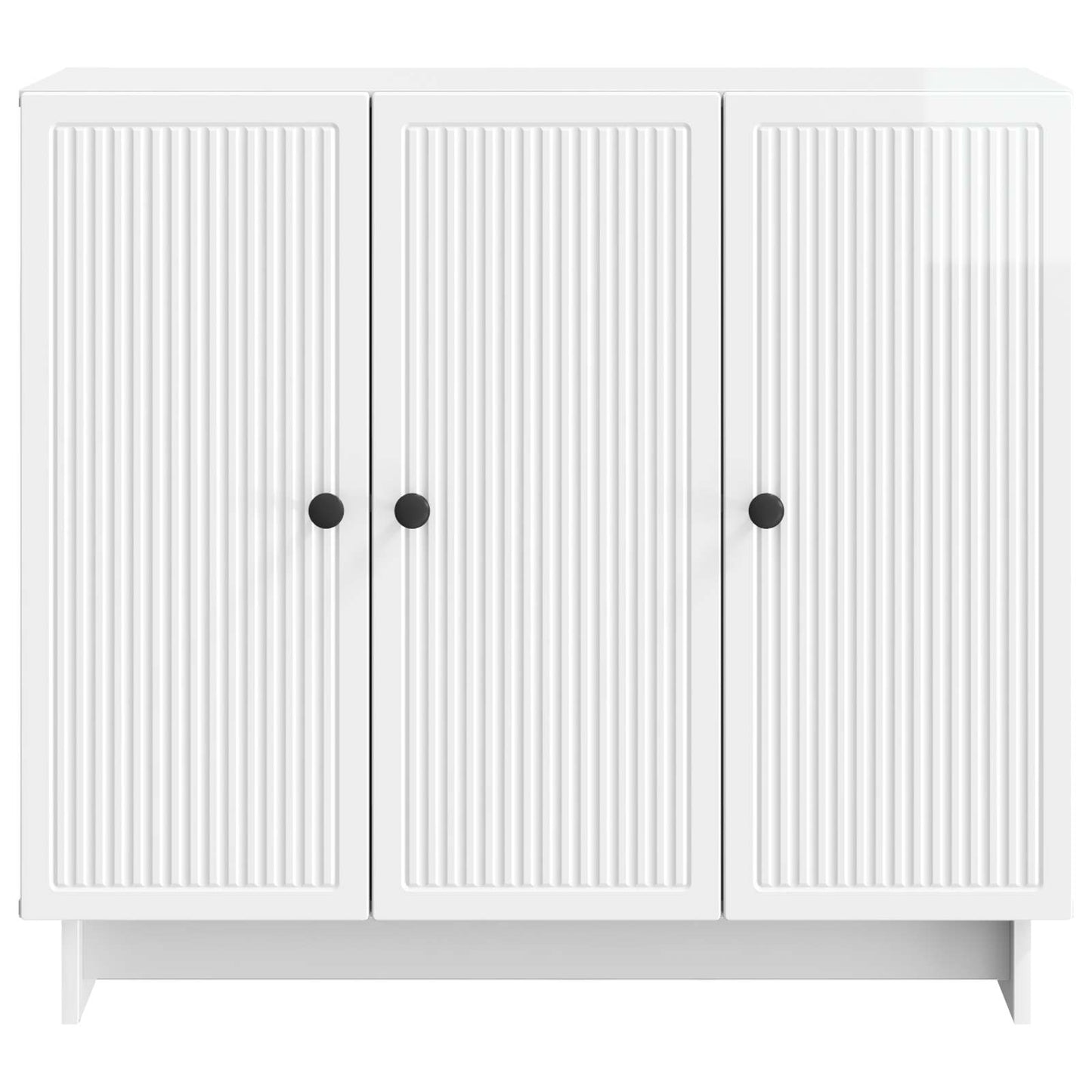 Dressoir Hoogglans Wit 89 x 34,5 x 80 cm Bewerkt hout