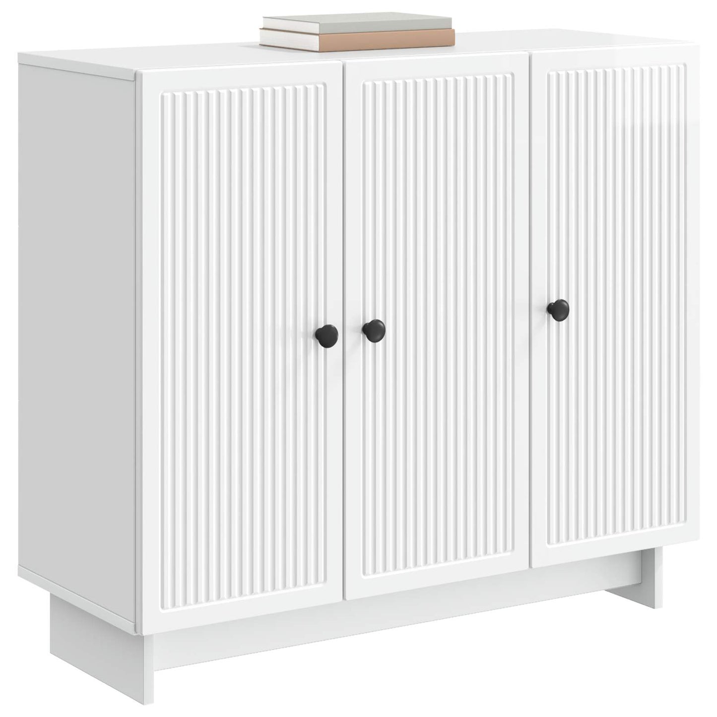 Dressoir Hoogglans Wit 89 x 34,5 x 80 cm Bewerkt hout