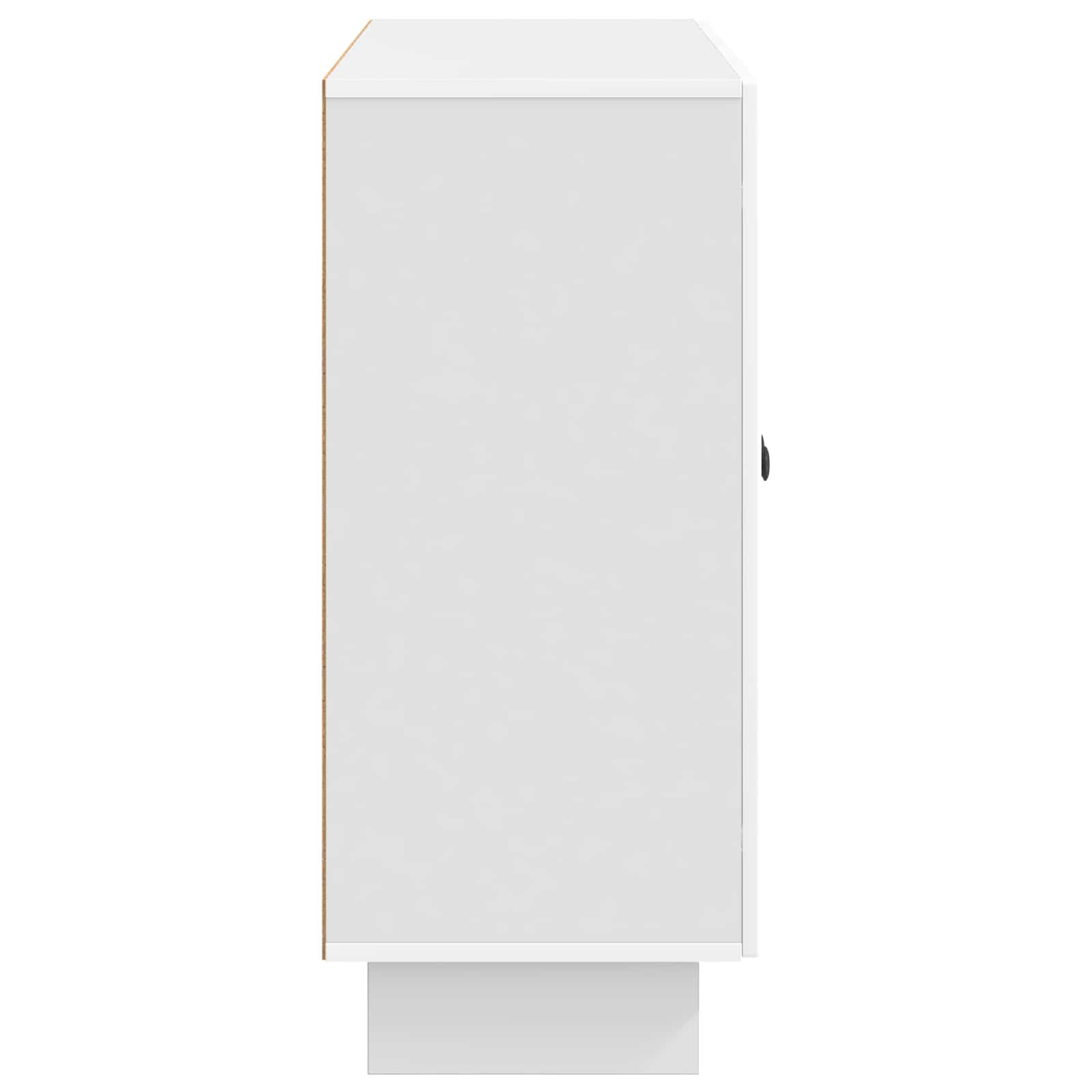 Dressoir Hoogglans Wit 89 x 34,5 x 80 cm Bewerkt hout