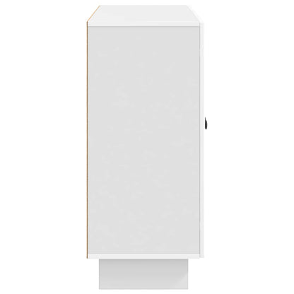 Dressoir Hoogglans Wit 89 x 34,5 x 80 cm Bewerkt hout