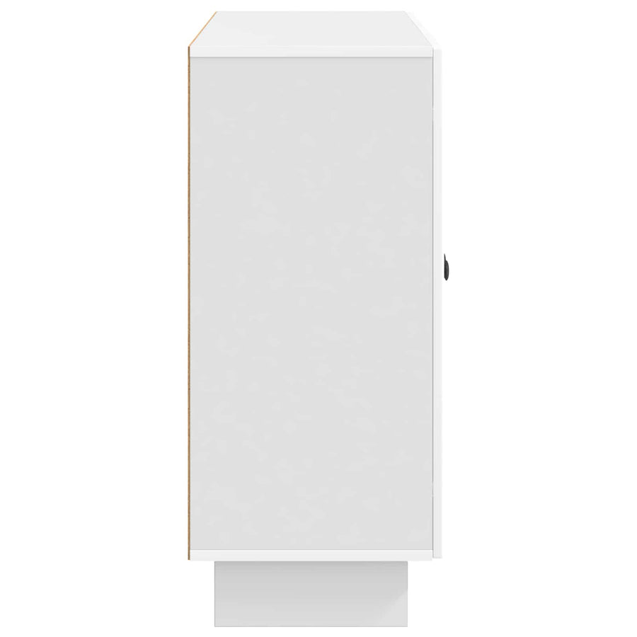 Dressoir Hoogglans Wit 89 x 34,5 x 80 cm Bewerkt hout