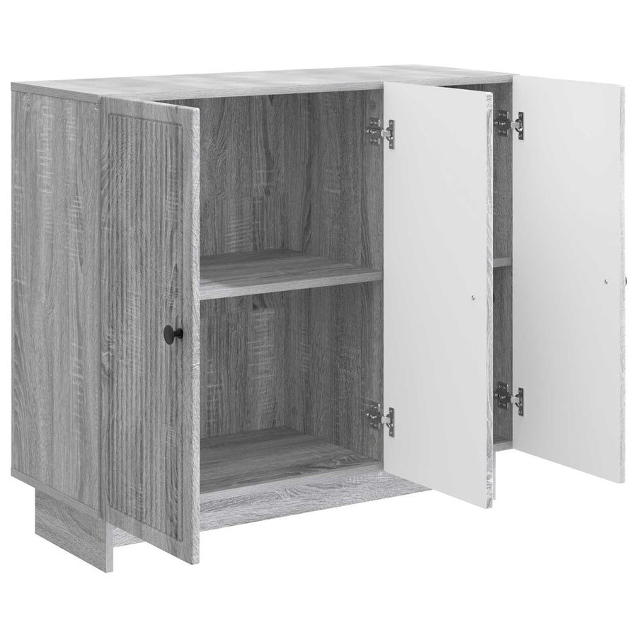Dressoir Grijs sonoma 89 x 34,5 x 80 cm Bewerkt hout