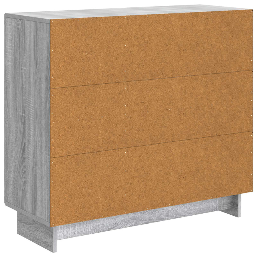Dressoir Grijs sonoma 89 x 34,5 x 80 cm Bewerkt hout