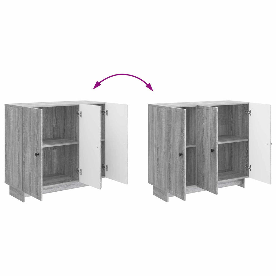Dressoir Grijs sonoma 89 x 34,5 x 80 cm Bewerkt hout
