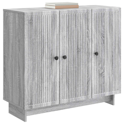 Dressoir Grijs sonoma 89 x 34,5 x 80 cm Bewerkt hout