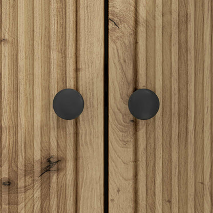 Dressoir Artisanaal eiken 89 x 34,5 x 80 cm Bewerkt hout