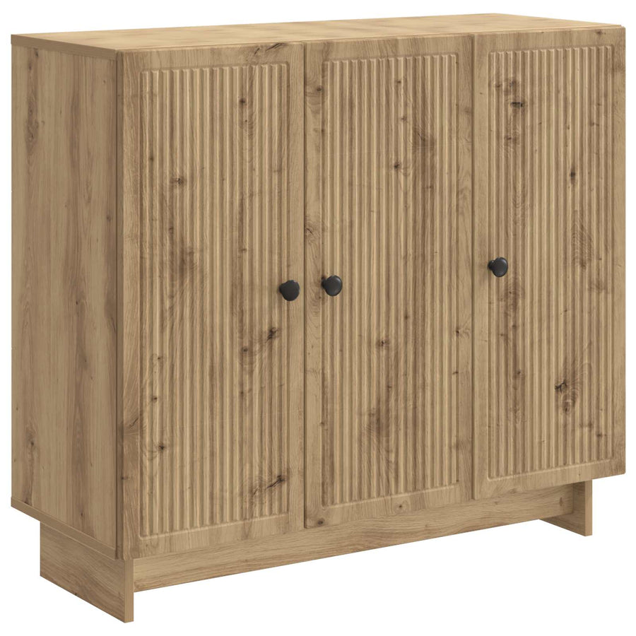 Dressoir Artisanaal eiken 89 x 34,5 x 80 cm Bewerkt hout