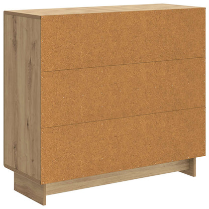 Dressoir Artisanaal eiken 89 x 34,5 x 80 cm Bewerkt hout