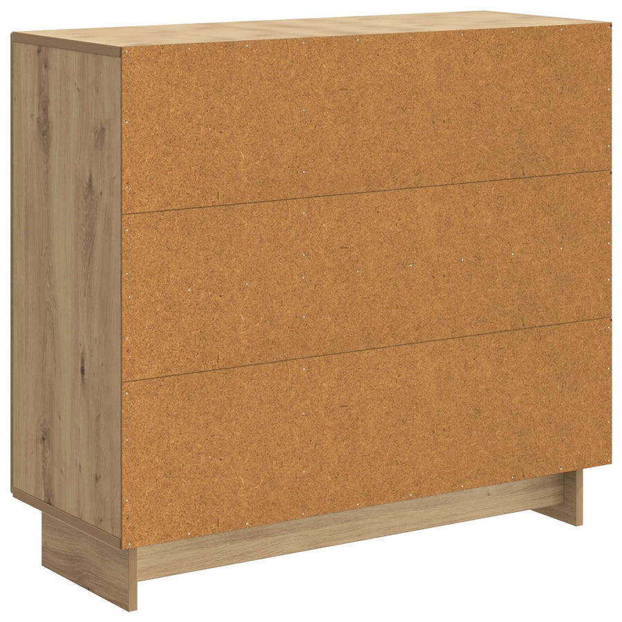 Dressoir Artisanaal eiken 89 x 34,5 x 80 cm Bewerkt hout