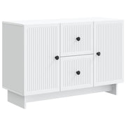 Dressoir wit 89x34,5x60 cm bewerkt hout