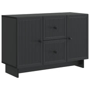 Dressoir zwart 89x34,5x60 cm bewerkt hout