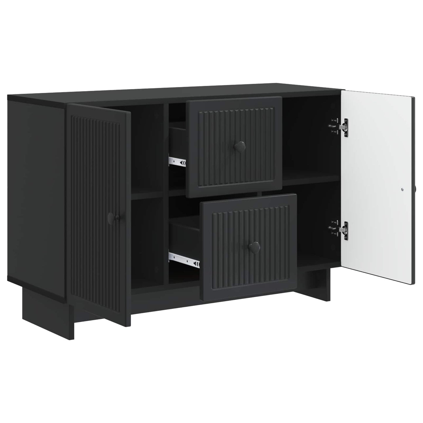 Dressoir met lade Zwart 89 x 34,5 x 60 cm Bewerkt hout