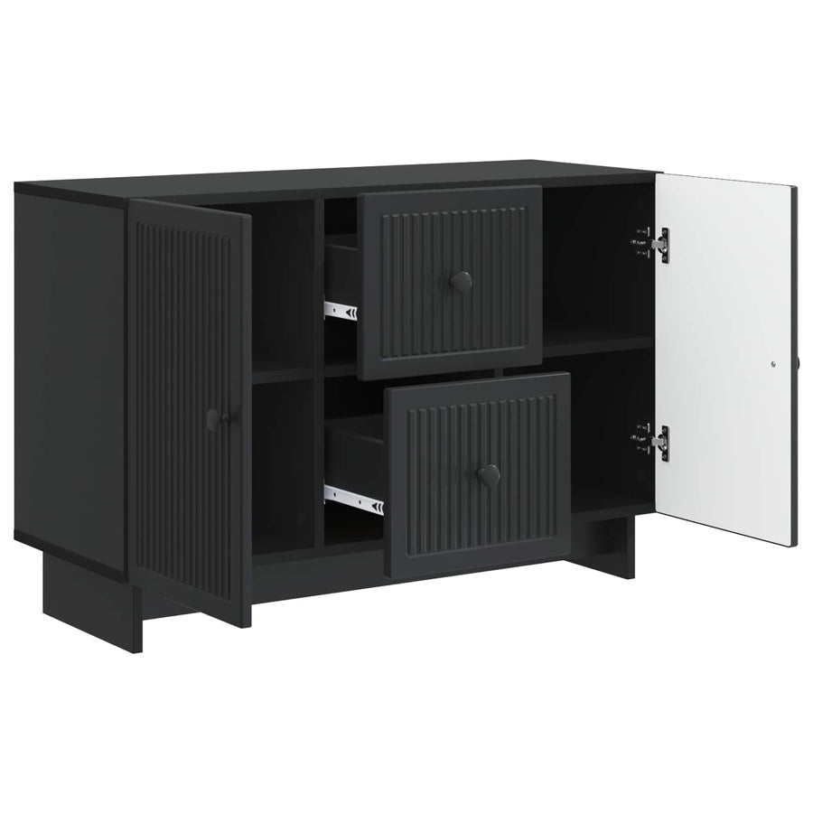 Dressoir met lade Zwart 89 x 34,5 x 60 cm Bewerkt hout