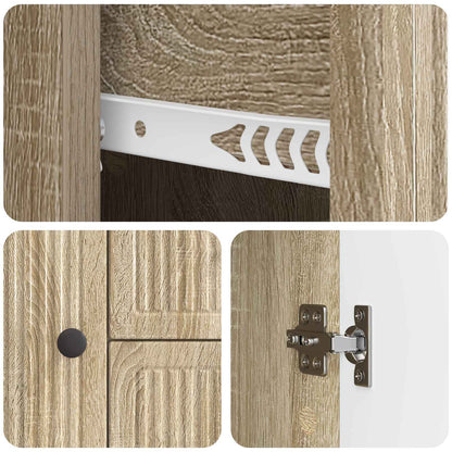 Dressoir met lade Sonoma Eiken 89 x 34,5 x 60 cm Bewerkt hout