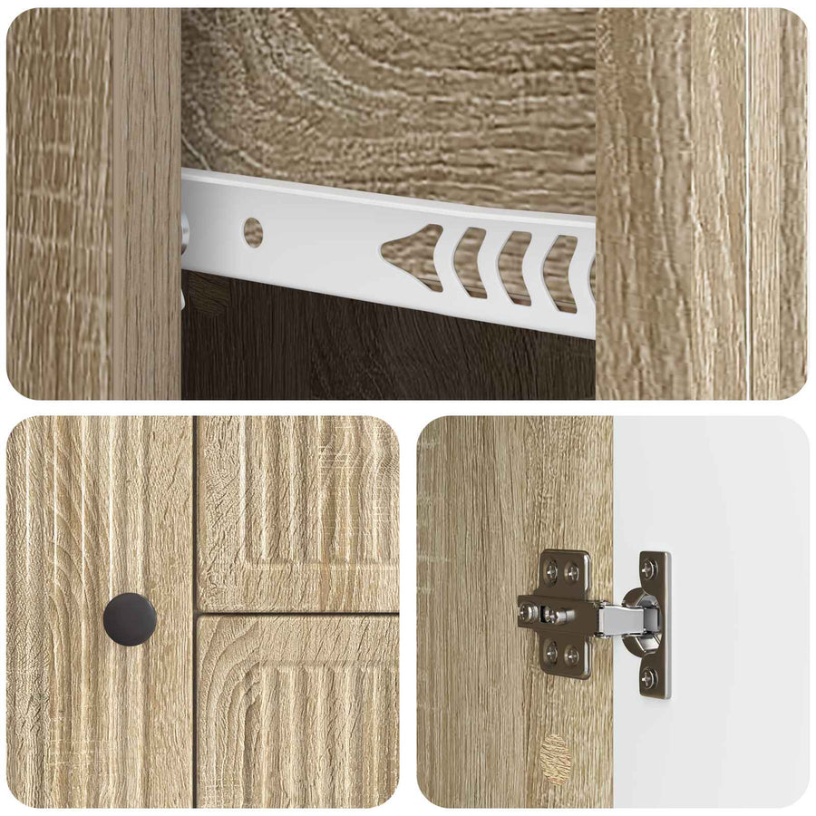 Dressoir met lade Sonoma Eiken 89 x 34,5 x 60 cm Bewerkt hout