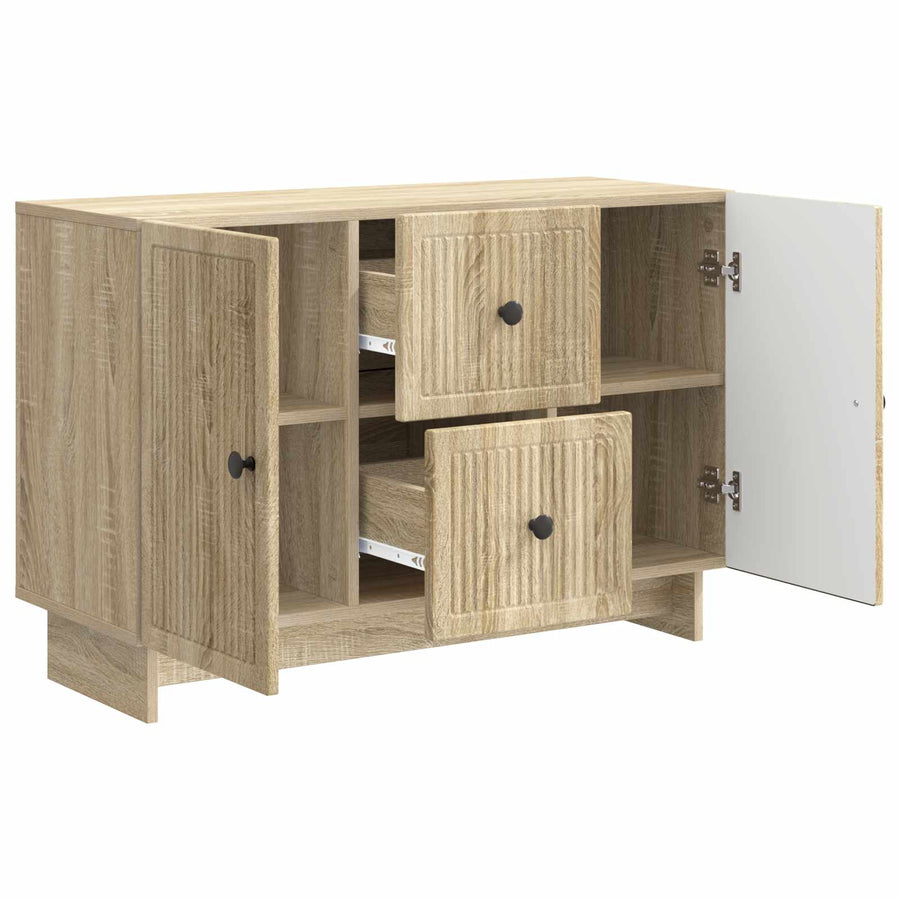 Dressoir met lade Sonoma Eiken 89 x 34,5 x 60 cm Bewerkt hout