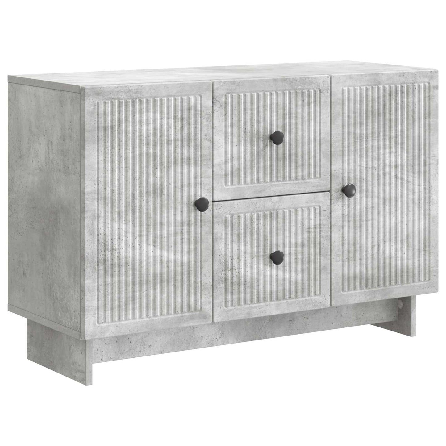 Dressoir met lade Betongrijs 89 x 34,5 x 60 cm Bewerkt hout