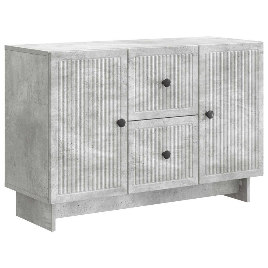 Dressoir met lade Betongrijs 89 x 34,5 x 60 cm Bewerkt hout