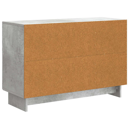 Dressoir met lade Betongrijs 89 x 34,5 x 60 cm Bewerkt hout