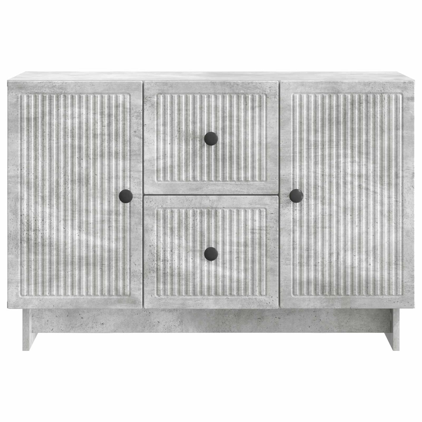Dressoir met lade Betongrijs 89 x 34,5 x 60 cm Bewerkt hout
