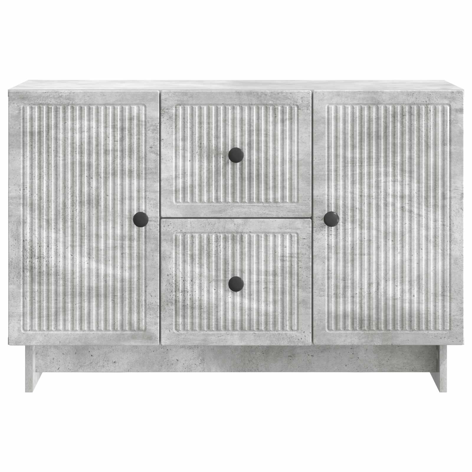 Dressoir met lade Betongrijs 89 x 34,5 x 60 cm Bewerkt hout