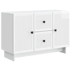 Sideboard with Drawer High Gloss White 89 x 34.5 x 60 cm Engineered wood